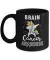 Inspirational Brain Cancer Awareness Unicorn Support Mug Coffee Mug | Teecentury.com
