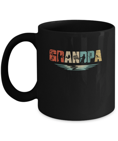 Vintage Fishing Grandpa Father's Day Gift Mug Coffee Mug | Teecentury.com