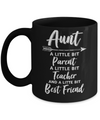 Being Aunt Is A Little Bit Parent Teacher Best Friends Mug Coffee Mug | Teecentury.com