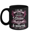 I Am An April Girl I Was Born With My Heart On My Sleeve Mug Coffee Mug | Teecentury.com