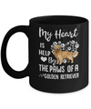 My Heart Is Held By The Paws Of A Golden Retriever Lover Mug Coffee Mug | Teecentury.com