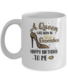 Born In December Girl Leopard High Heels Birthday Women Gift Mug Coffee Mug | Teecentury.com