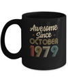 Awesome Since October 1979 Vintage 43th Birthday Gifts Mug Coffee Mug | Teecentury.com