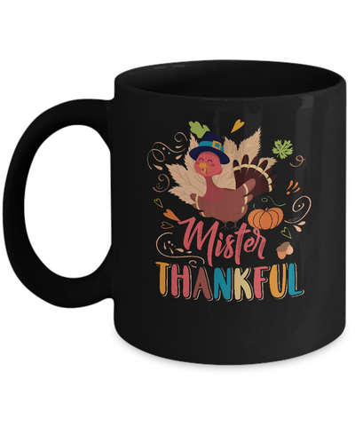 Cute Mister Thankful Turkey Thanksgiving Mug Coffee Mug | Teecentury.com