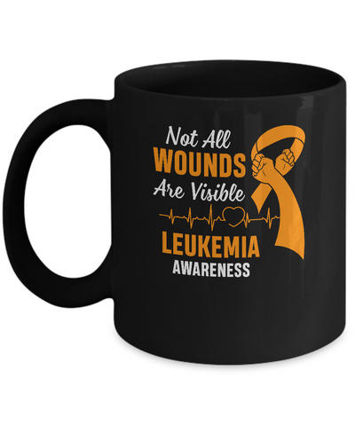 Leukemia Awareness Orange Not All Wounds Are Visible Mug Coffee Mug | Teecentury.com
