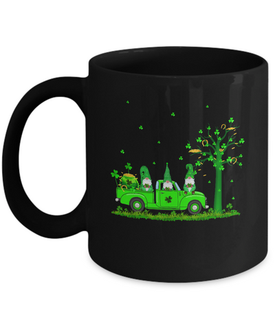 Irish Three Green Gnome Truck Shamrock St Patricks Day Gift Mug Coffee Mug | Teecentury.com