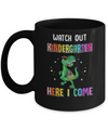 Kindergarten Here I Come Dinosaur Back To School Mug Coffee Mug | Teecentury.com