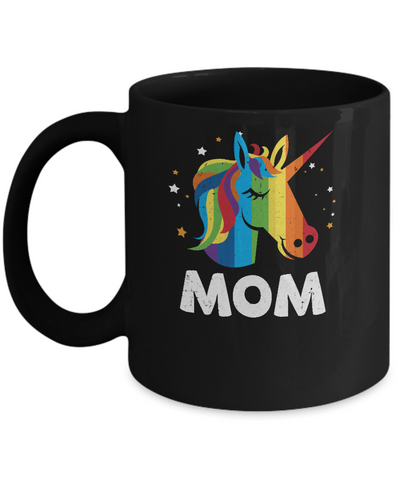 LGBT Pride Lesbian Gay Proud Mom Unicorn Mug Coffee Mug | Teecentury.com