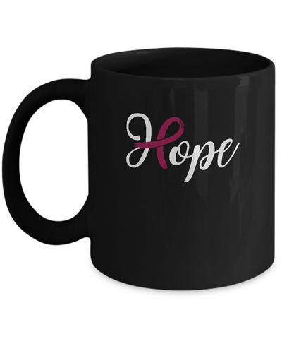 Multiple Myeloma Awareness Burgundy Ribbon Hope Mug Coffee Mug | Teecentury.com