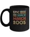 Epic Since March 2005 Vintage 17th Birthday Gifts Mug Coffee Mug | Teecentury.com