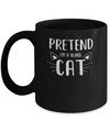 Pretend I'm A Black Cat Costume Halloween Lazy Easy Mug Coffee Mug | Teecentury.com