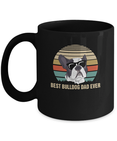 Vintage Bulldog Dad Gifts Best Bulldog Dad Ever Mug Coffee Mug | Teecentury.com