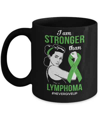 I Am Stronger Than Lymphoma Awareness Support Mug Coffee Mug | Teecentury.com