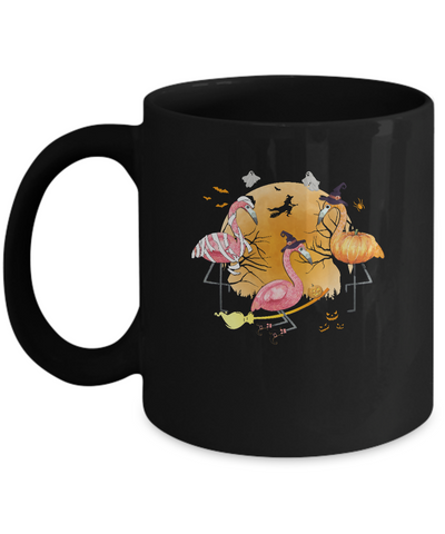 Flamingo Lover Funny Pumpkin Halloween Party Mug Coffee Mug | Teecentury.com