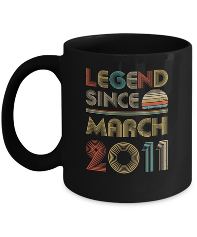 Legend Since March 2011 Vintage 11th Birthday Gifts Mug Coffee Mug | Teecentury.com