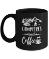 Coffee And Campfires Funny Camping Gifts Mug Coffee Mug | Teecentury.com