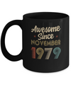 Awesome Since November 1979 Vintage 43th Birthday Gifts Mug Coffee Mug | Teecentury.com