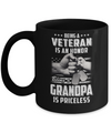 Being A Veteran Is An Honor Being A Grandpa Is Priceless Mug Coffee Mug | Teecentury.com