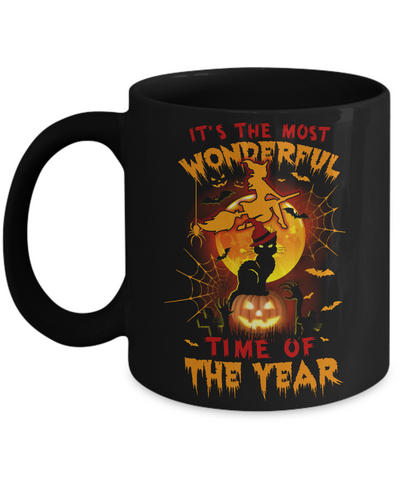 Halloween Cat It's The Most Wonderful Time Of The Year Witches Mug Coffee Mug | Teecentury.com