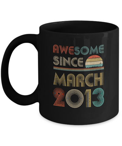 Awesome Since March 2013 Vintage 9th Birthday Gifts Mug Coffee Mug | Teecentury.com