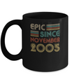 Epic Since November 2005 Vintage 17th Birthday Gifts Mug Coffee Mug | Teecentury.com