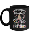 Just A Woman Who Loves Sloths And Has Tattoos Mug Coffee Mug | Teecentury.com