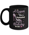 A Queen Was Born In September Happy Birthday To Me Gift Mug Coffee Mug | Teecentury.com