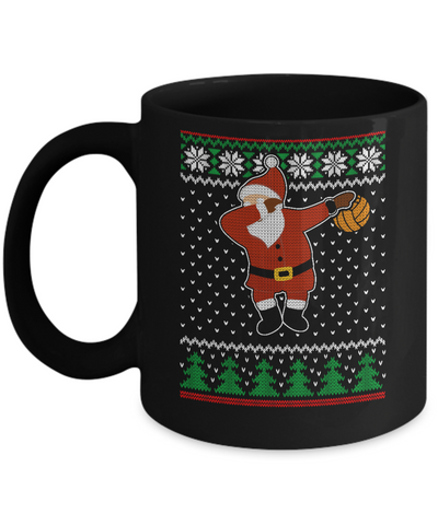 Dabbing Santa Volleyball Ugly Sweater Christmas Mug Coffee Mug | Teecentury.com