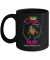 Cool A Queen Was Born In May Happy Birthday To Me Gifts Mug Coffee Mug | Teecentury.com