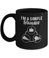 I'm A Simple Woman Coffee Pizza Softball Mug Coffee Mug | Teecentury.com