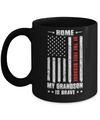 Home Of The Free Because My Grandson Is Brave Papa Grandma Mug Coffee Mug | Teecentury.com