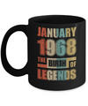 Vintage Retro January 1968 Birth Of Legends 54th Birthday Mug Coffee Mug | Teecentury.com