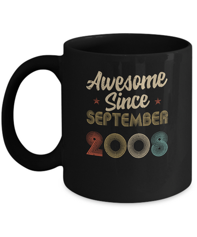 Awesome Since September 2008 Vintage 14th Birthday Gifts Mug Coffee Mug | Teecentury.com