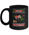 Merry Slothmas Funny Sloth Ugly Christmas Sweater Mug Coffee Mug | Teecentury.com