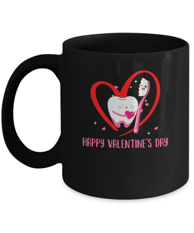Tooth Hug Brush Teeth Dentist Valentine's Gift For Dental Mug Coffee Mug | Teecentury.com