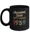 Awesome Since September 1959 Vintage 63th Birthday Gifts Mug Coffee Mug | Teecentury.com