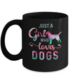 Just A Girl Who Loves Dogs Dog Lover Mug Coffee Mug | Teecentury.com