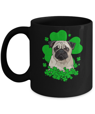 Pug St. Patrick's Day Clovers Mug Coffee Mug | Teecentury.com