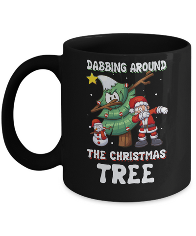 Dabbing Santa Around Christmas Tree Mug Coffee Mug | Teecentury.com