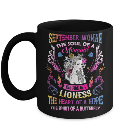 September Woman The Soul Of A Mermaid Birthday Mug Coffee Mug | Teecentury.com