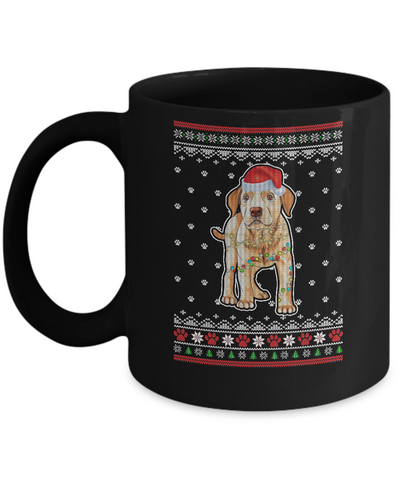 Labrador Christmas Ugly Sweater Lights Dog Xmas Gift Mug Coffee Mug | Teecentury.com