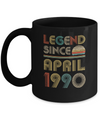 Legend Since April 1990 Vintage 32th Birthday Gifts Mug Coffee Mug | Teecentury.com