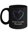 Butterfly Believe Suicide Prevention Awareness Ribbon Gifts Mug Coffee Mug | Teecentury.com