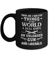 3 Useless Things Knight Gun Liberals Politics Mug Coffee Mug | Teecentury.com