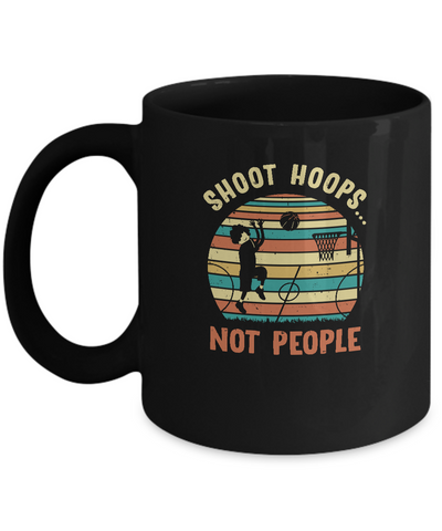 Shoot Hoops Not People vintage retro sunset Mug Coffee Mug | Teecentury.com