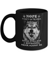 Satan Still Has A Restraining Order Against Me Wolf Mug Coffee Mug | Teecentury.com
