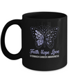 Faith Hope Love Periwinkle Butterfly Stomach Cancer Awareness Mug Coffee Mug | Teecentury.com