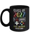 Class Of 2027 5th Grade Level Unlock Gaming Back Go School Mug Coffee Mug | Teecentury.com