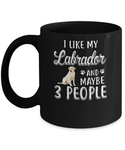 I Like My Labrador And Maybe 3 People Mug Coffee Mug | Teecentury.com