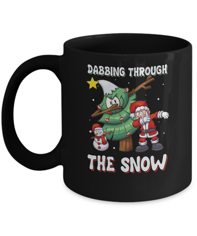 Dabbing Santa Snowman Christmas Tree Mug Coffee Mug | Teecentury.com